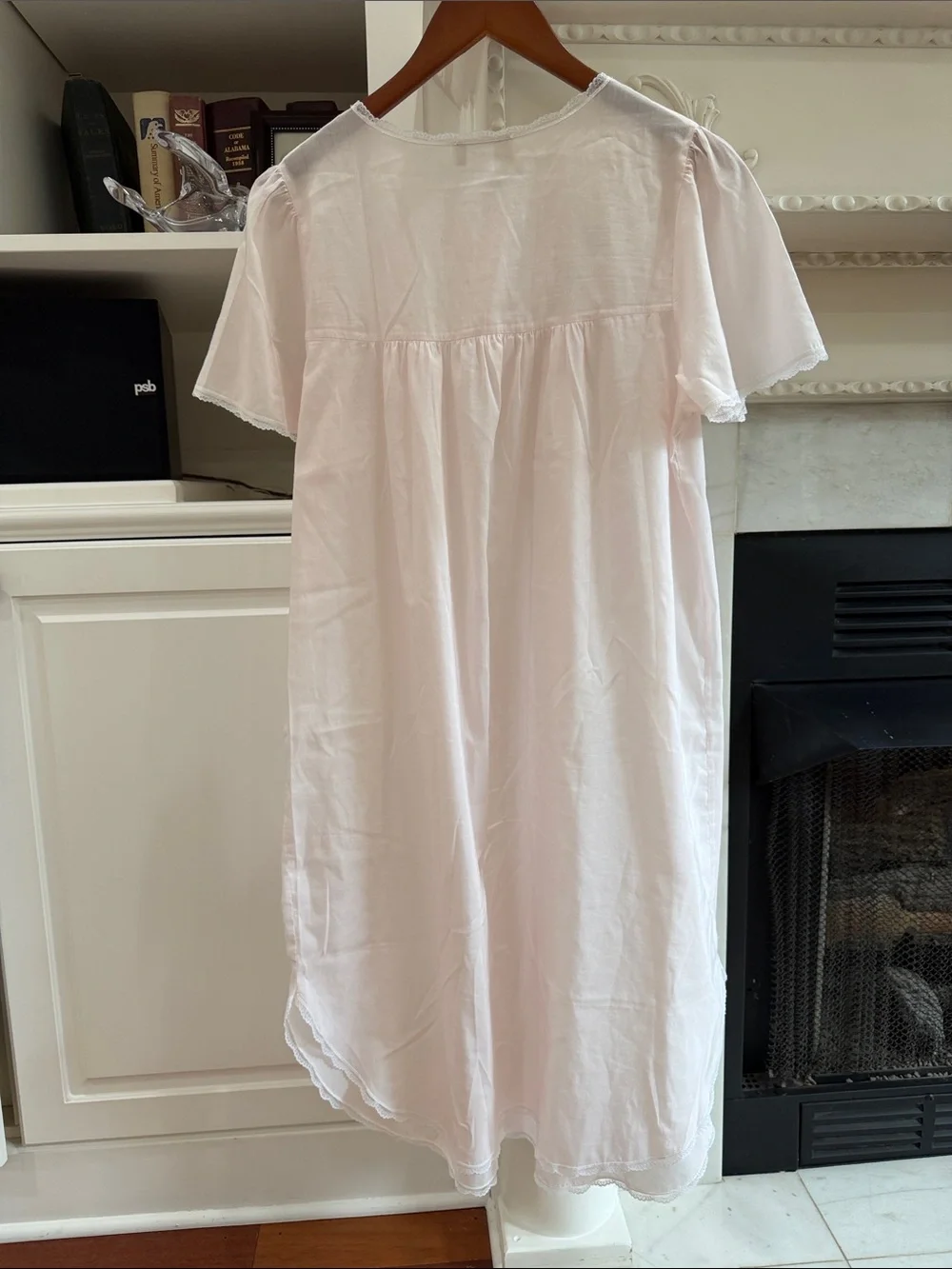 Vintage Cachet Pastel Pink Cottagecore Lace Embroidered Nightgown Dress Size M - Picture 11 of 13